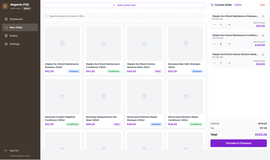 magento pos system new order